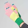 Accessories Verloop | Trio Colorblock Touchscreen Gloves - Green + Pink