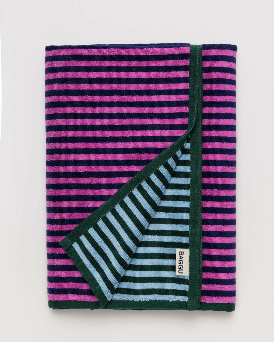 Living Baggu | Towel - Pink Green Candy Stripe