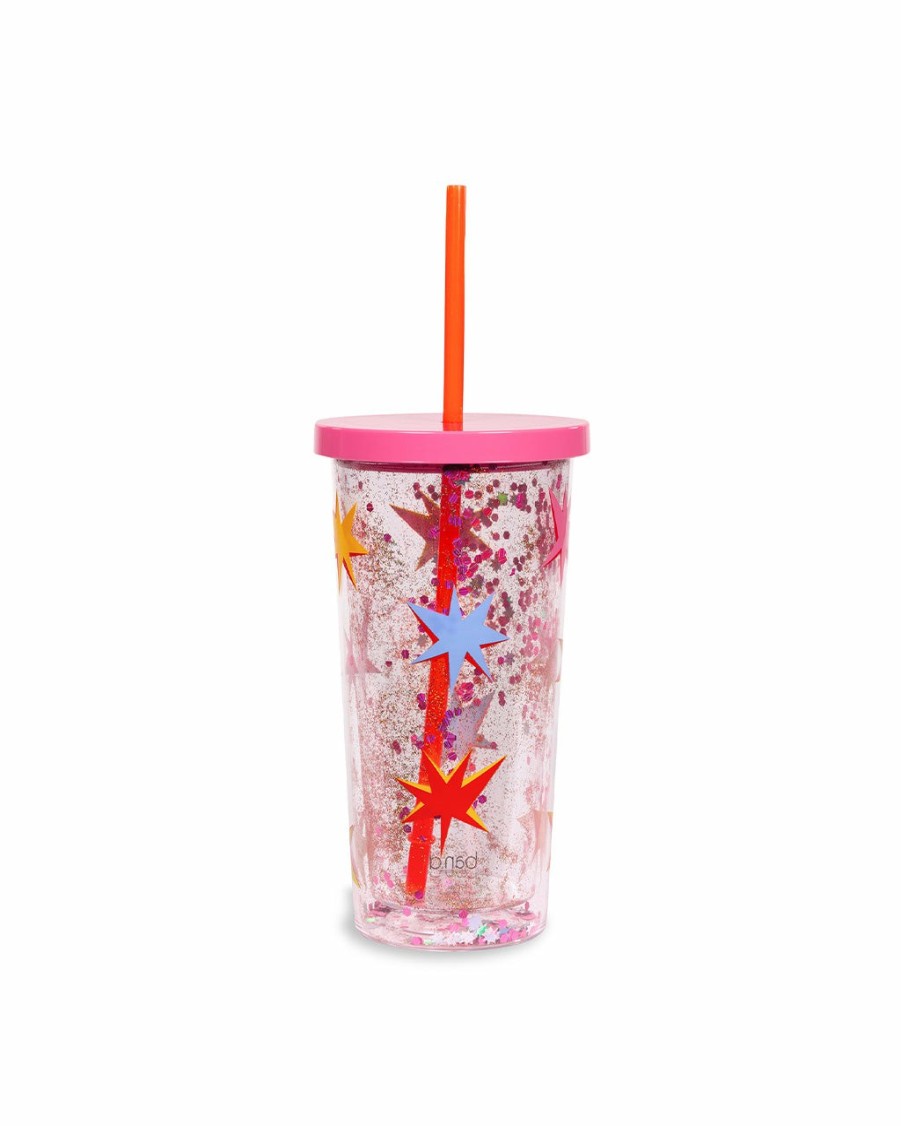 Living ban.do | Glitter Bomb Sip Sip Tumbler With Straw - Starburst