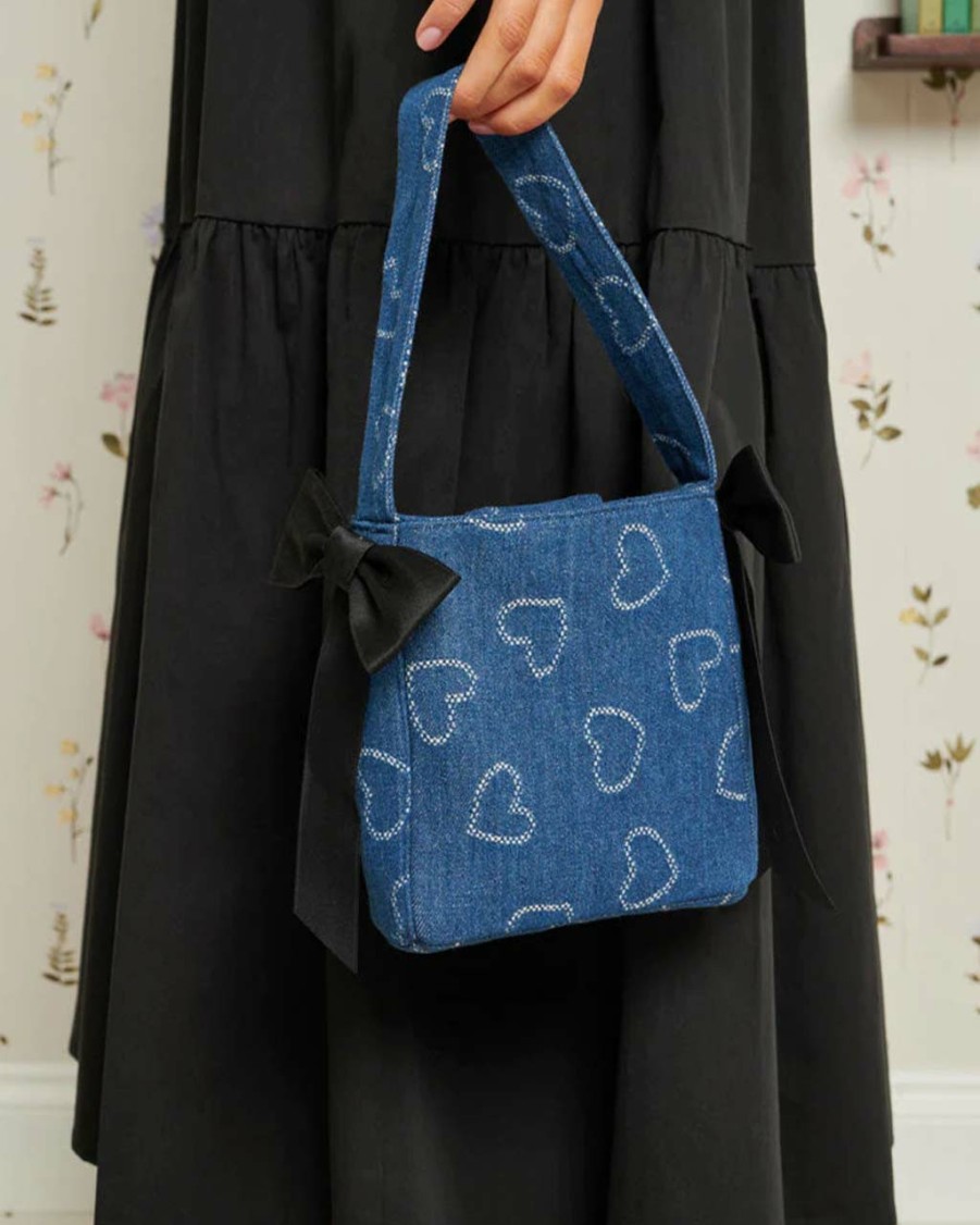 Accessories Sister Jane | Prize Heart Mini Bag - Indigo Blue