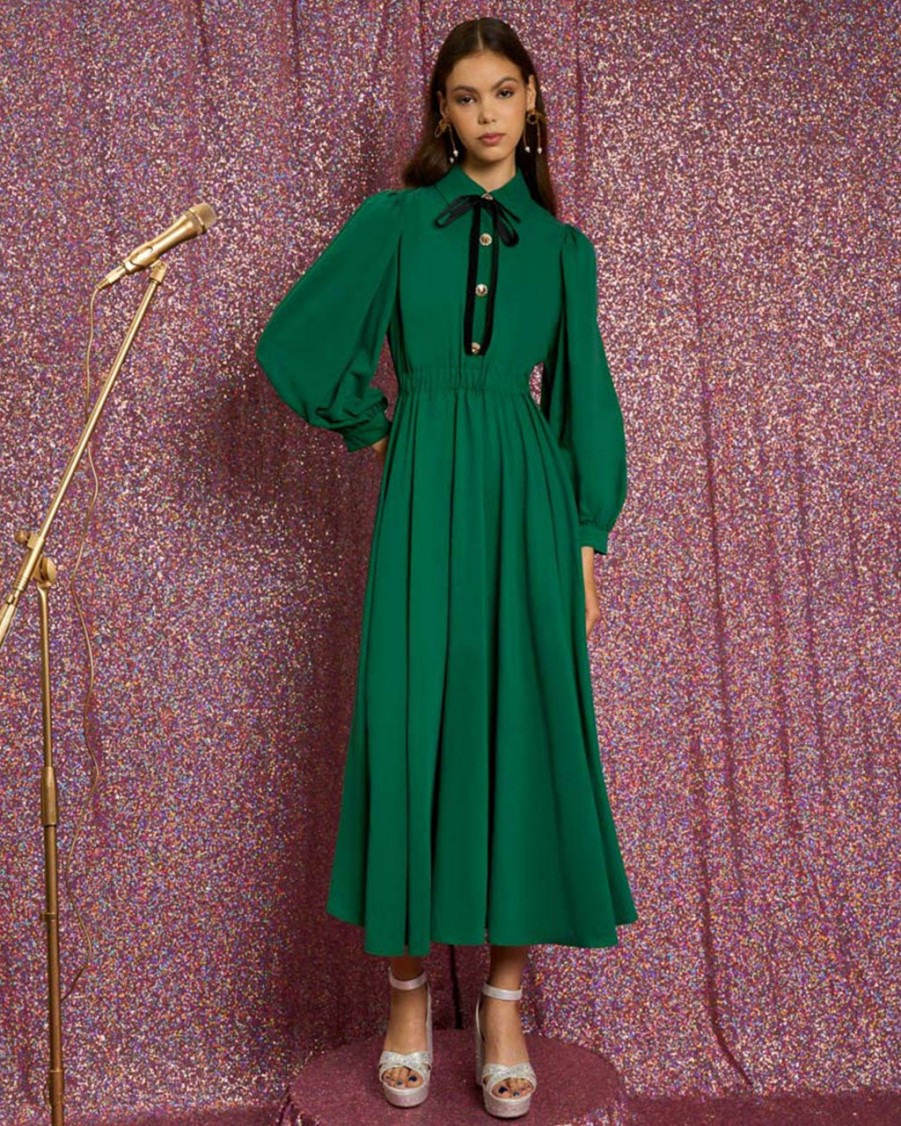 Clothing Sister Jane | Fantasy Gem Midi Dress - Emerald Green