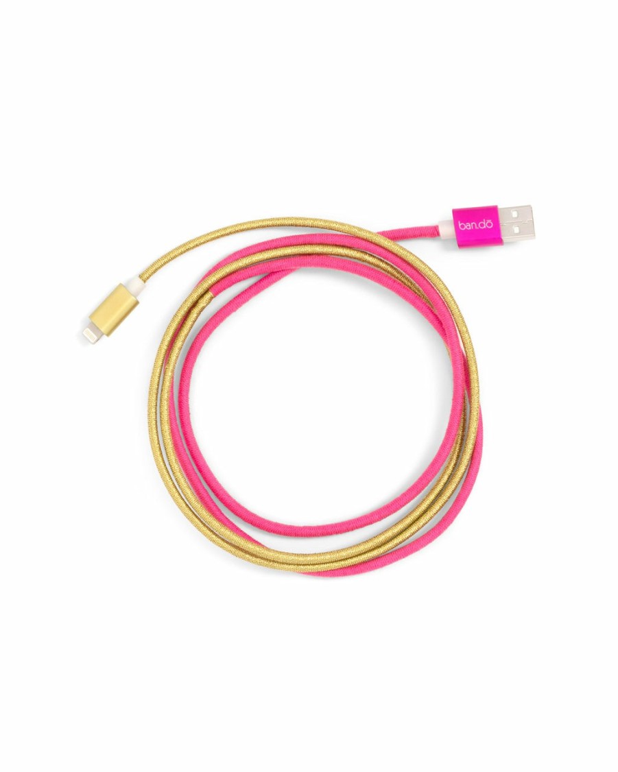 Living ban.do | Back Me Up! Charging Cord - Pink And Gold