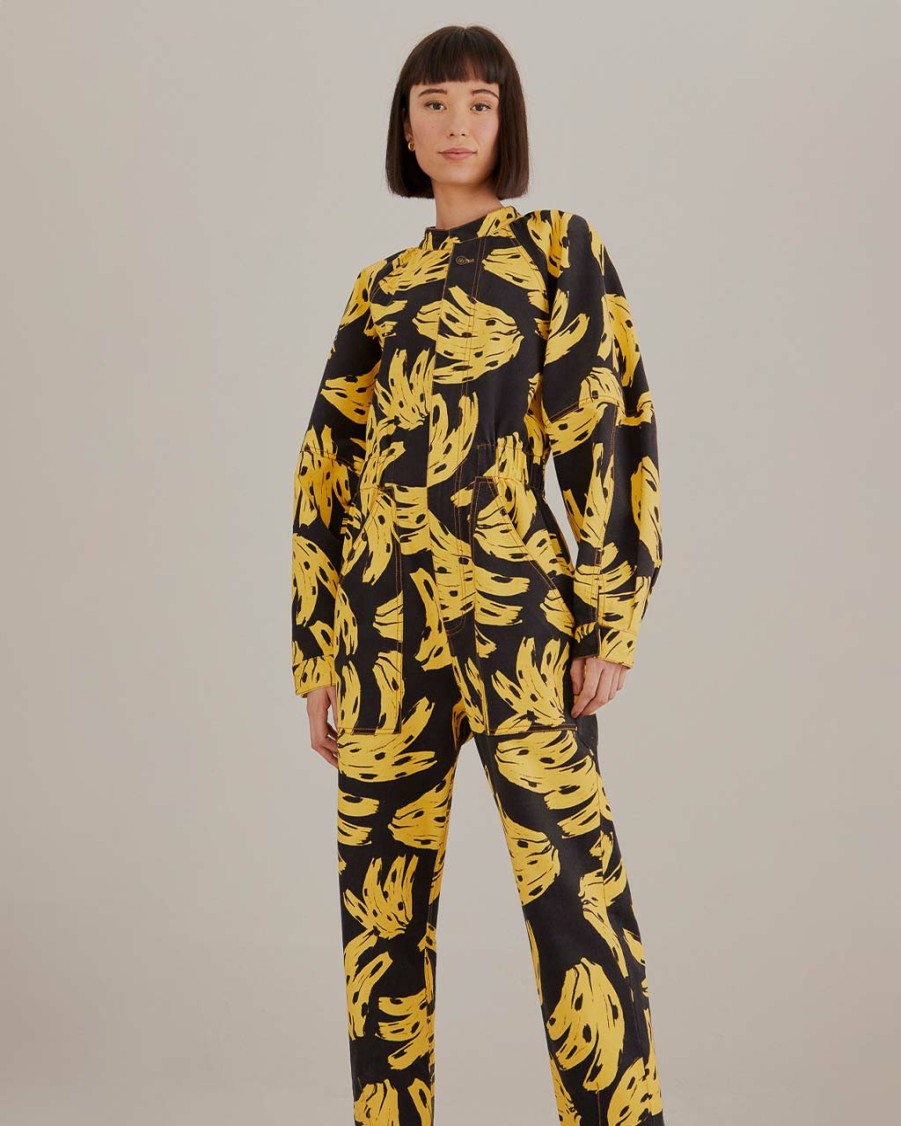 Clothing Farm Rio | Black Bossa Banana Jumpsuit