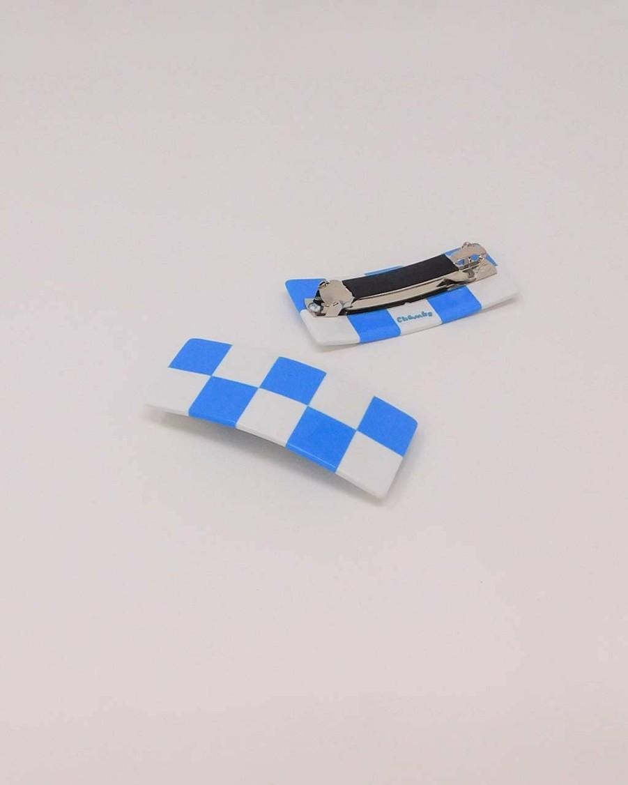 Accessories Chunks | Checker Clip - Blue And White