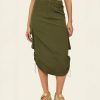 Clothing Find Me Now | Orion Cargo Midi Skirt - Olive