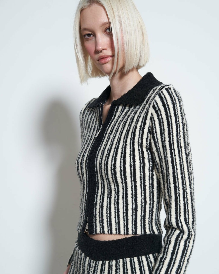 Clothing Rationalle | Penny Knit Top - Black Stripe