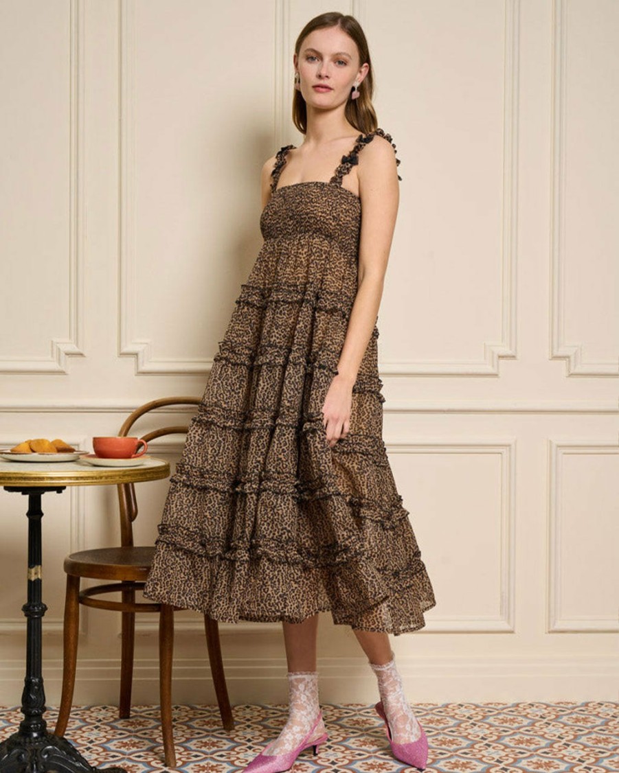 Clothing Sister Jane | Lisette Organza Midi Dress - Leopard