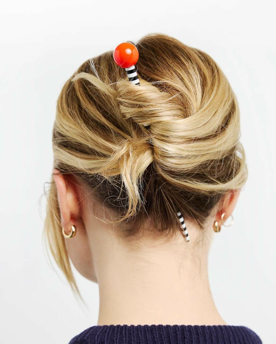 Accessories Chunks | Gum Ball Hair Stick - Stripe + Punch