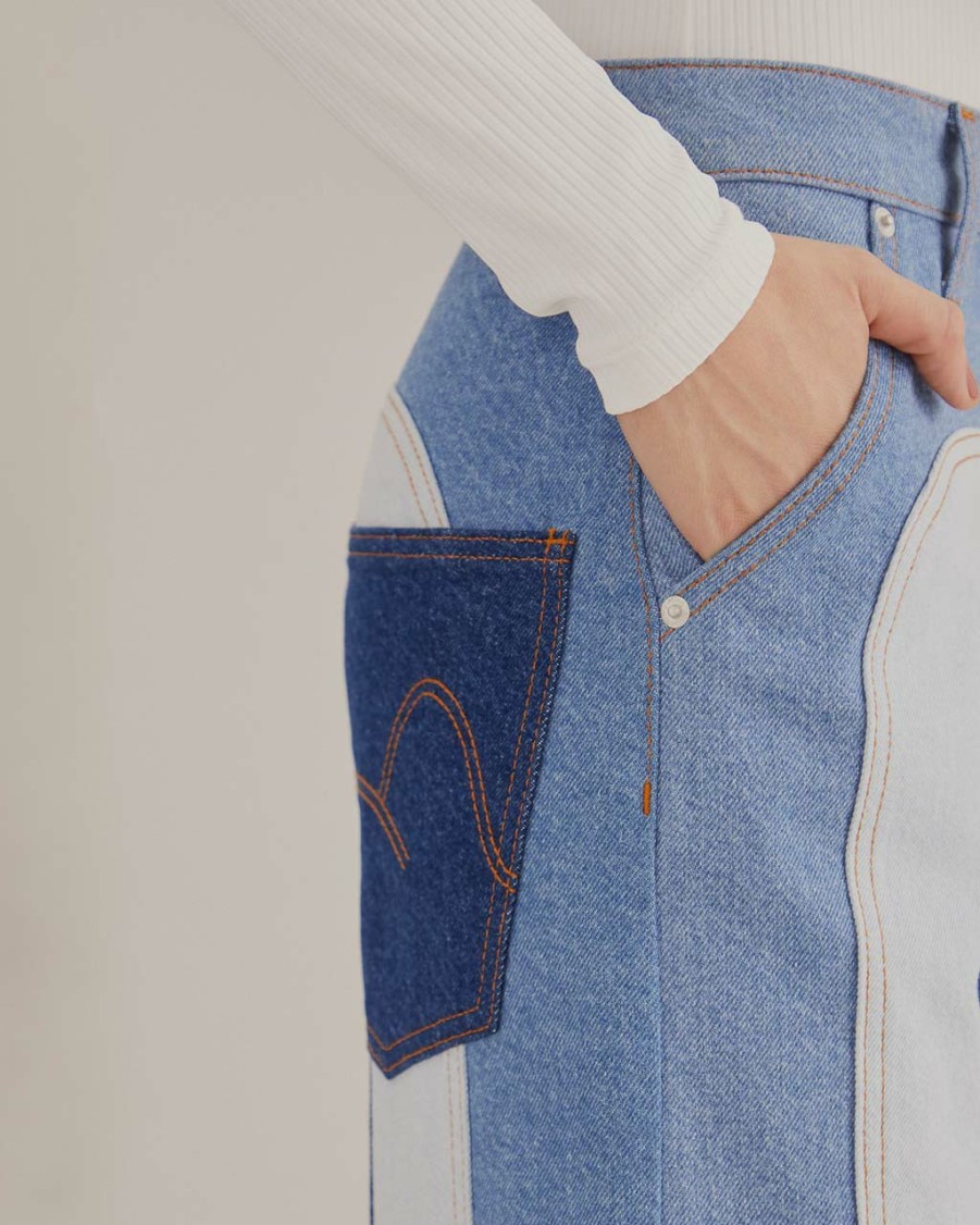 Clothing Farm Rio | Patchwork Denim Wide Pants