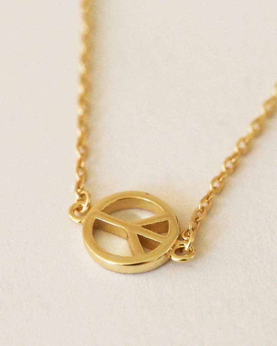 Accessories Sunshine Studios | Peace Sign Necklace