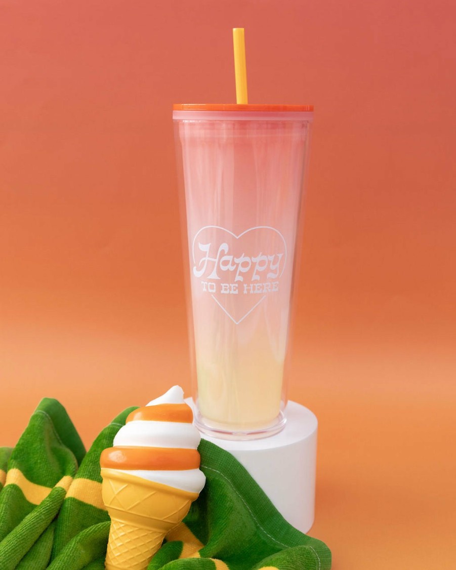 Living ban.do | Color Changing Sip Sip Tumbler With Straw - Happy To Be Here