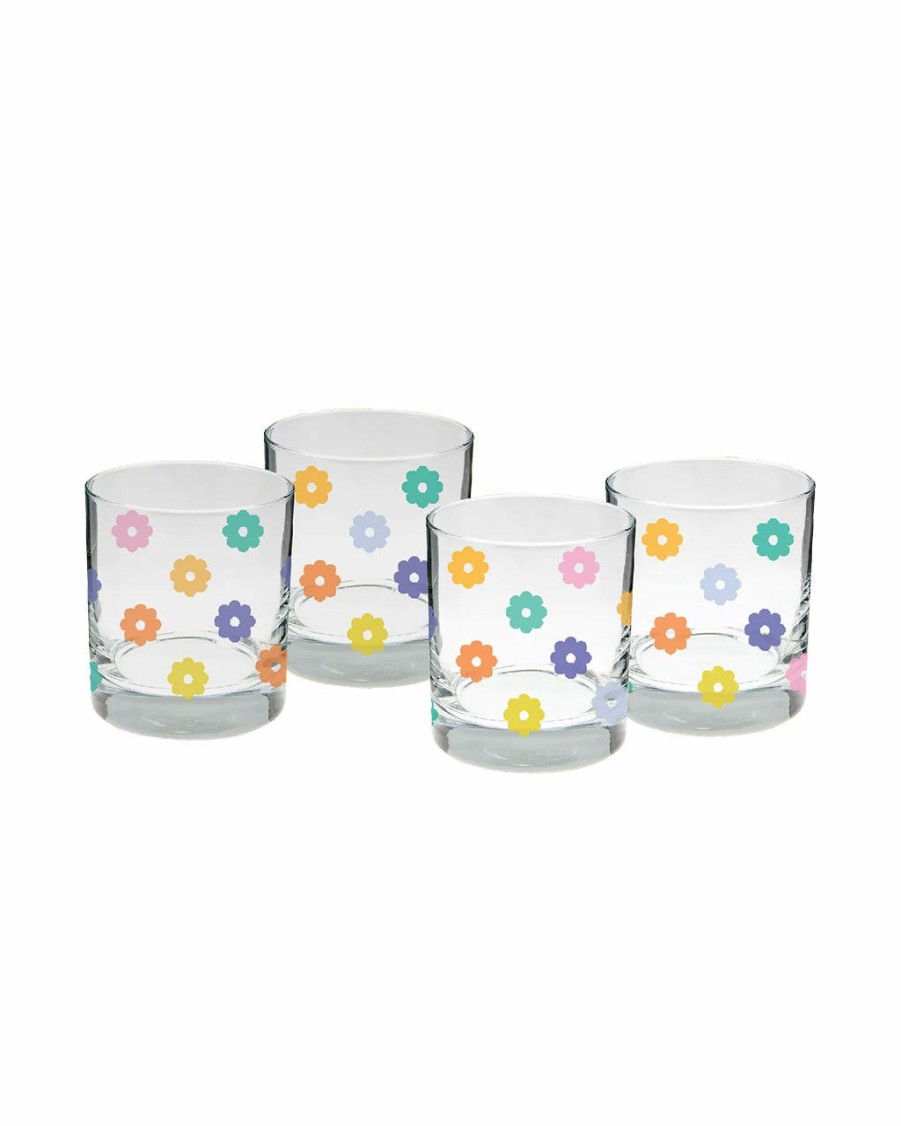 Living Talking Out Of Turn | Rocks Glass Set - Daisy