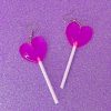 Accessories A Shop of Things | Pink Heart Lolli Earrings