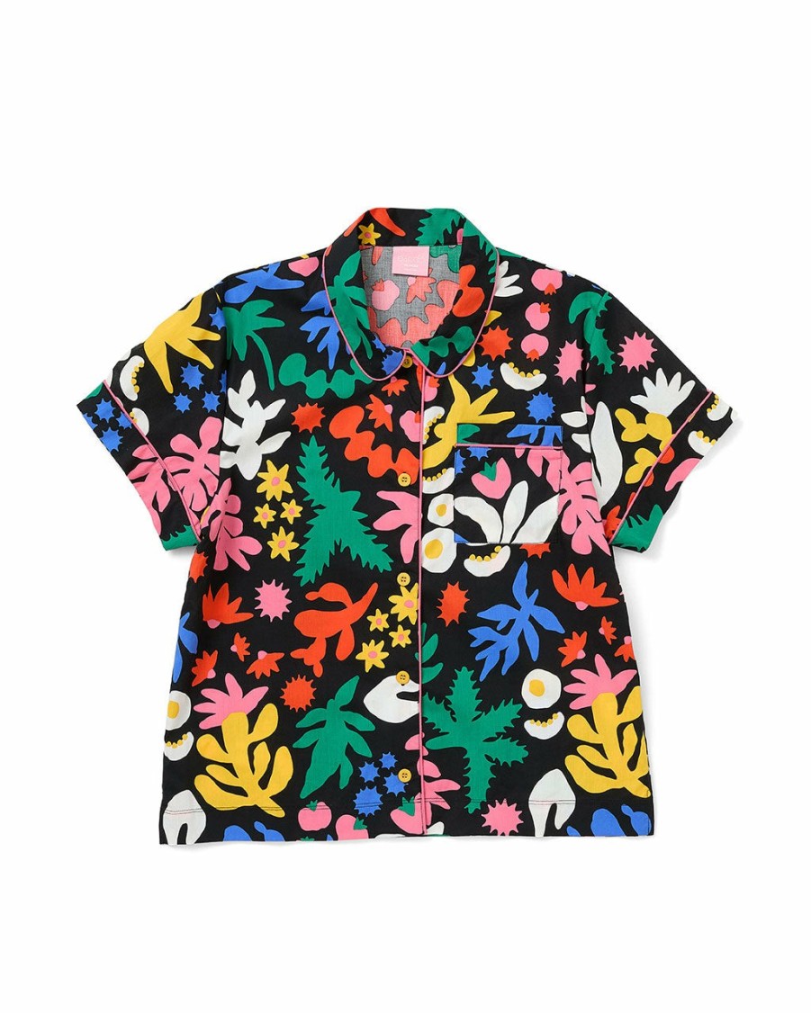 Clothing ban.do | Short Sleeve Leisure Top - Flower Power