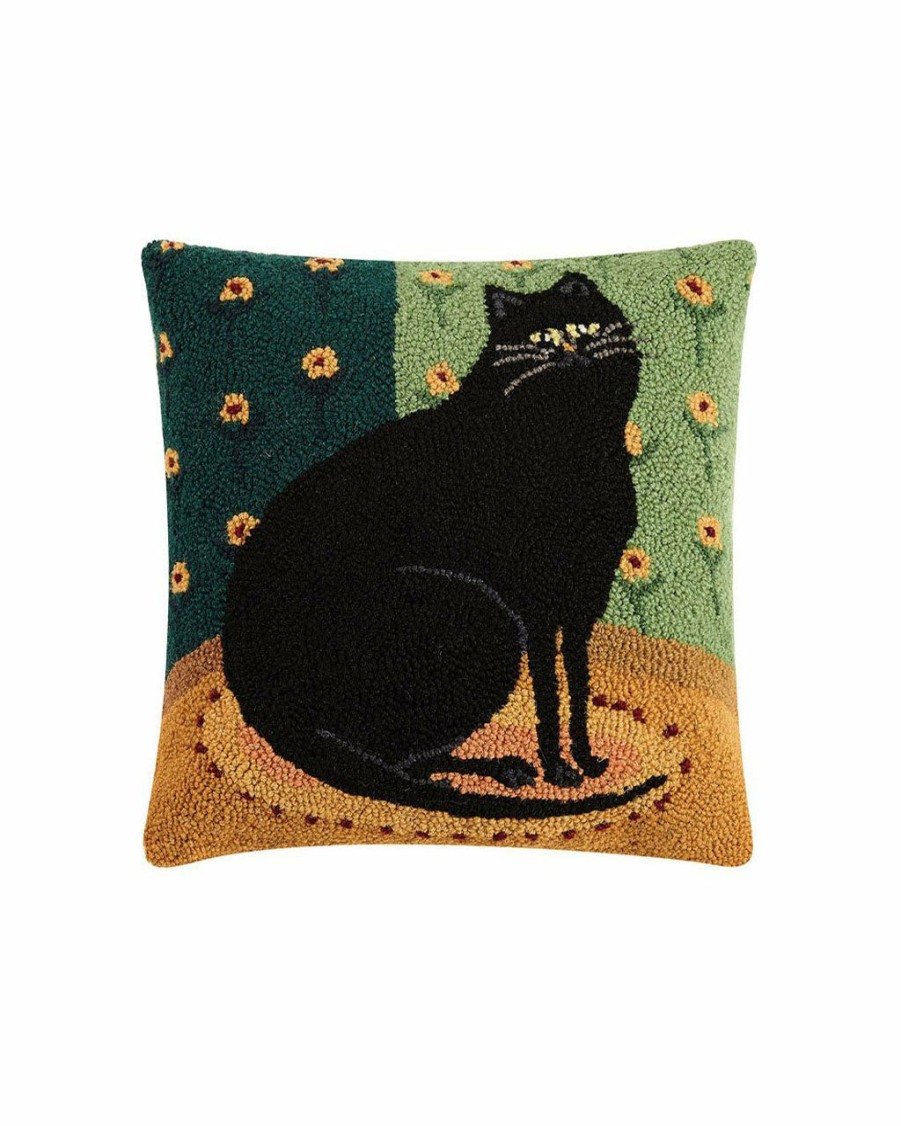 Living Peking Handicraft | Black Cat In A Corner Hook Pillow