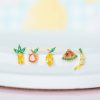 Accessories Girls Crew | Tropical Fruit Basket Stud Set