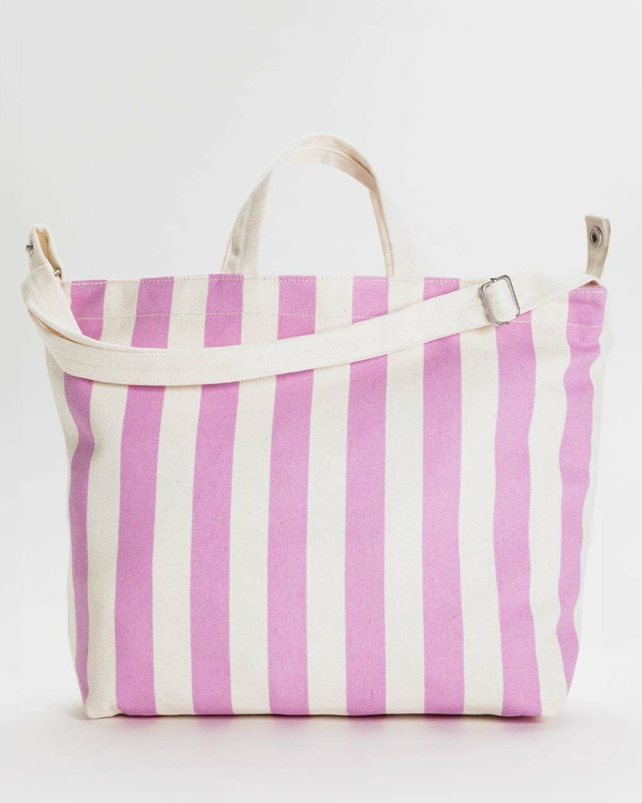 Accessories Baggu | Horizontal Zip Duck Bag - Pink Awning Stripe