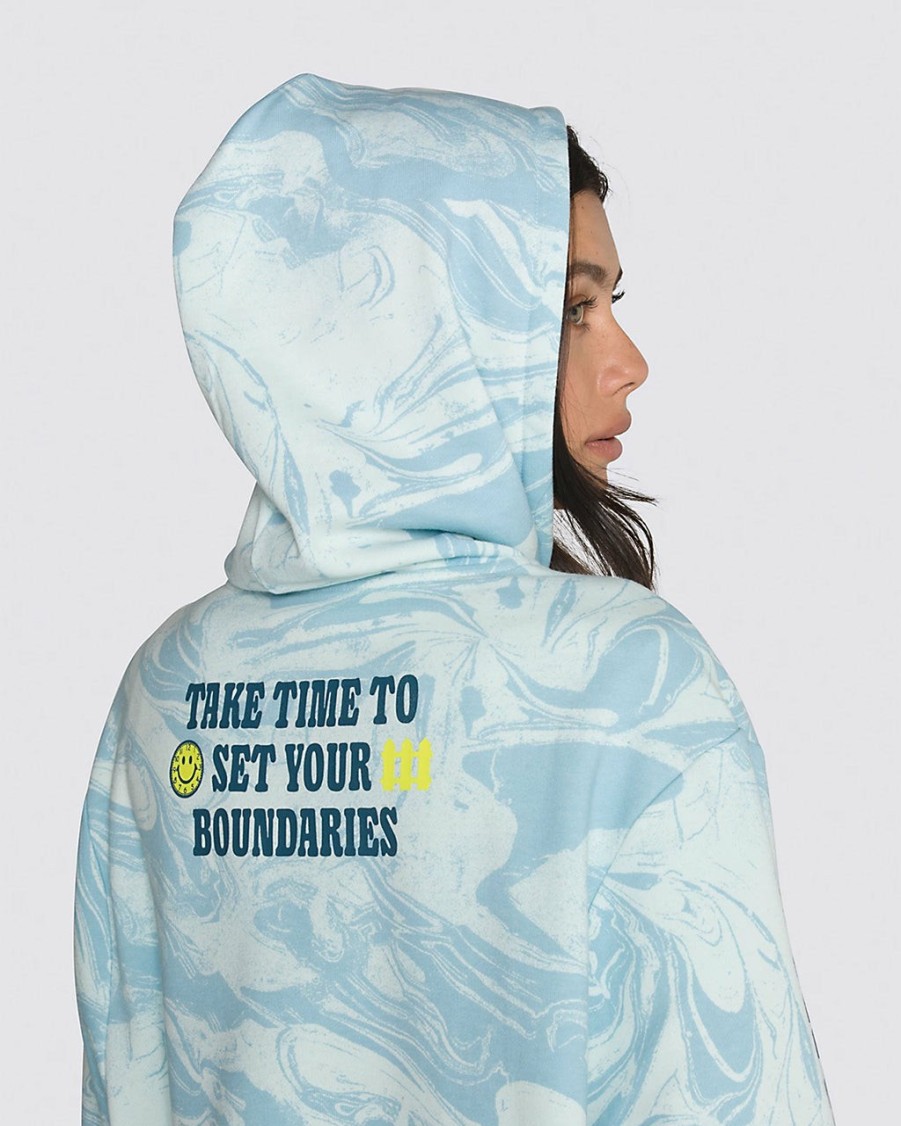 Clothing Vans | Marble Print Hoodie - Blue Glow