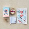 Living Marvling Bros | Love Letters Mini Hoop Cross Stitch Kit