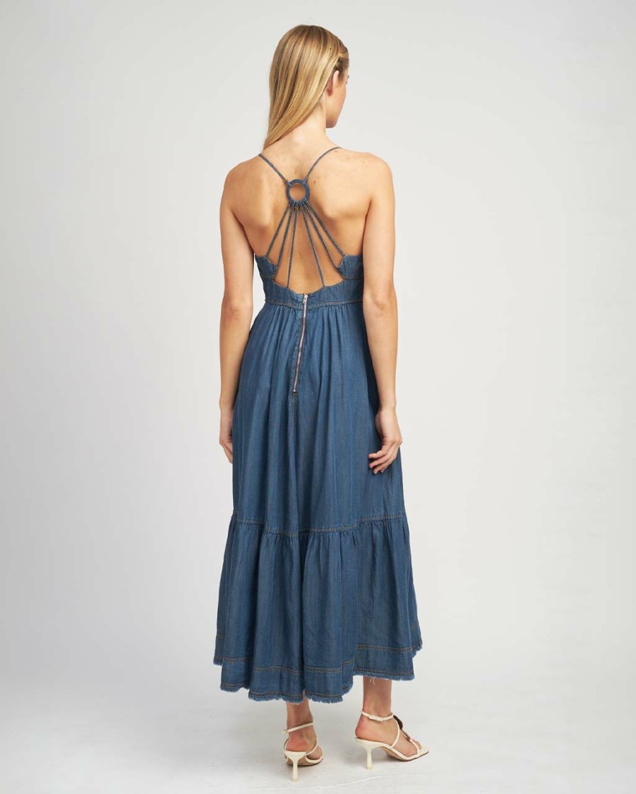 Clothing En Saison | Sere Midi Dress - Denim