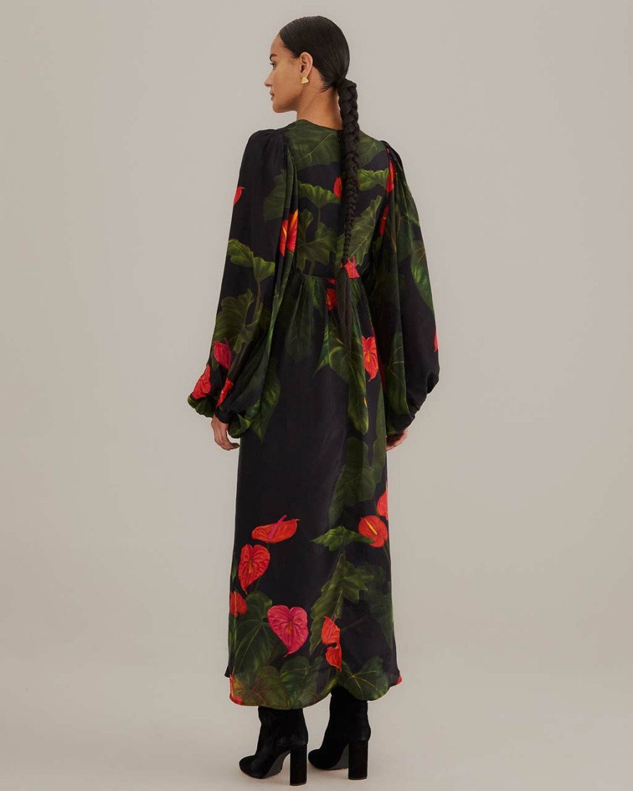 Clothing Farm Rio | Black Anthurium Maxi Dress