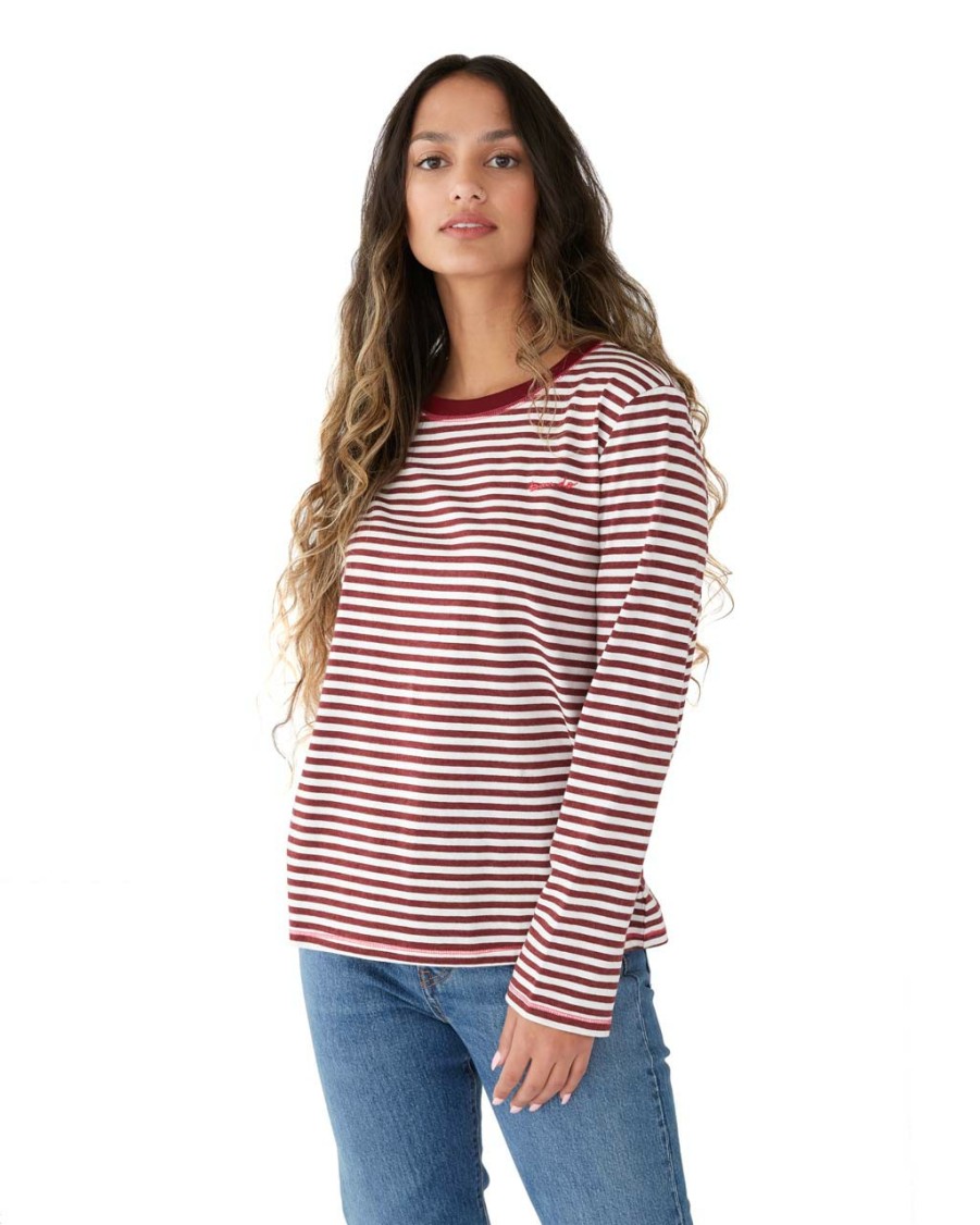 Clothing ban.do | Dahlia Stripe Long Sleeve Boxy Tee