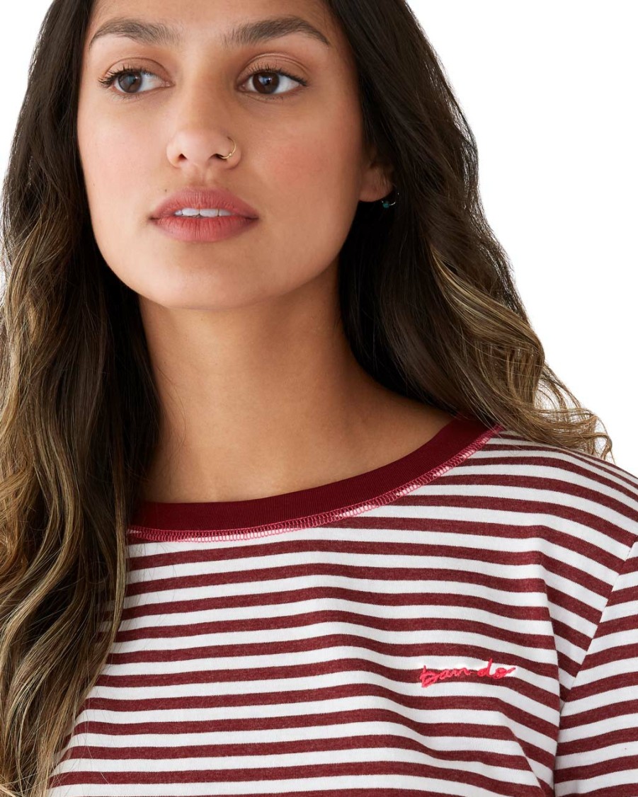 Clothing ban.do | Dahlia Stripe Long Sleeve Boxy Tee