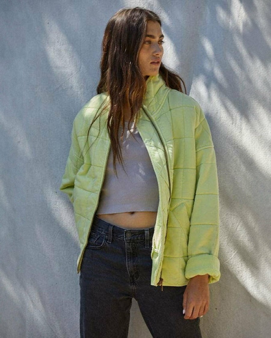 Clothing By Together | It'S All Good Washed Jacket - Lime