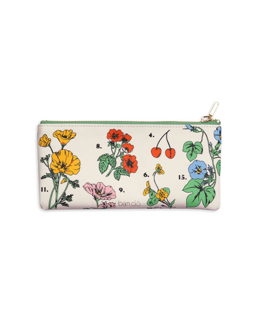 Desk ban.do | Get It Together Pencil Pouch - Botanical Cream