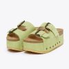 Accessories Intentionally Blank | Cooper-2 Suede Platform Sandal - Pistachio