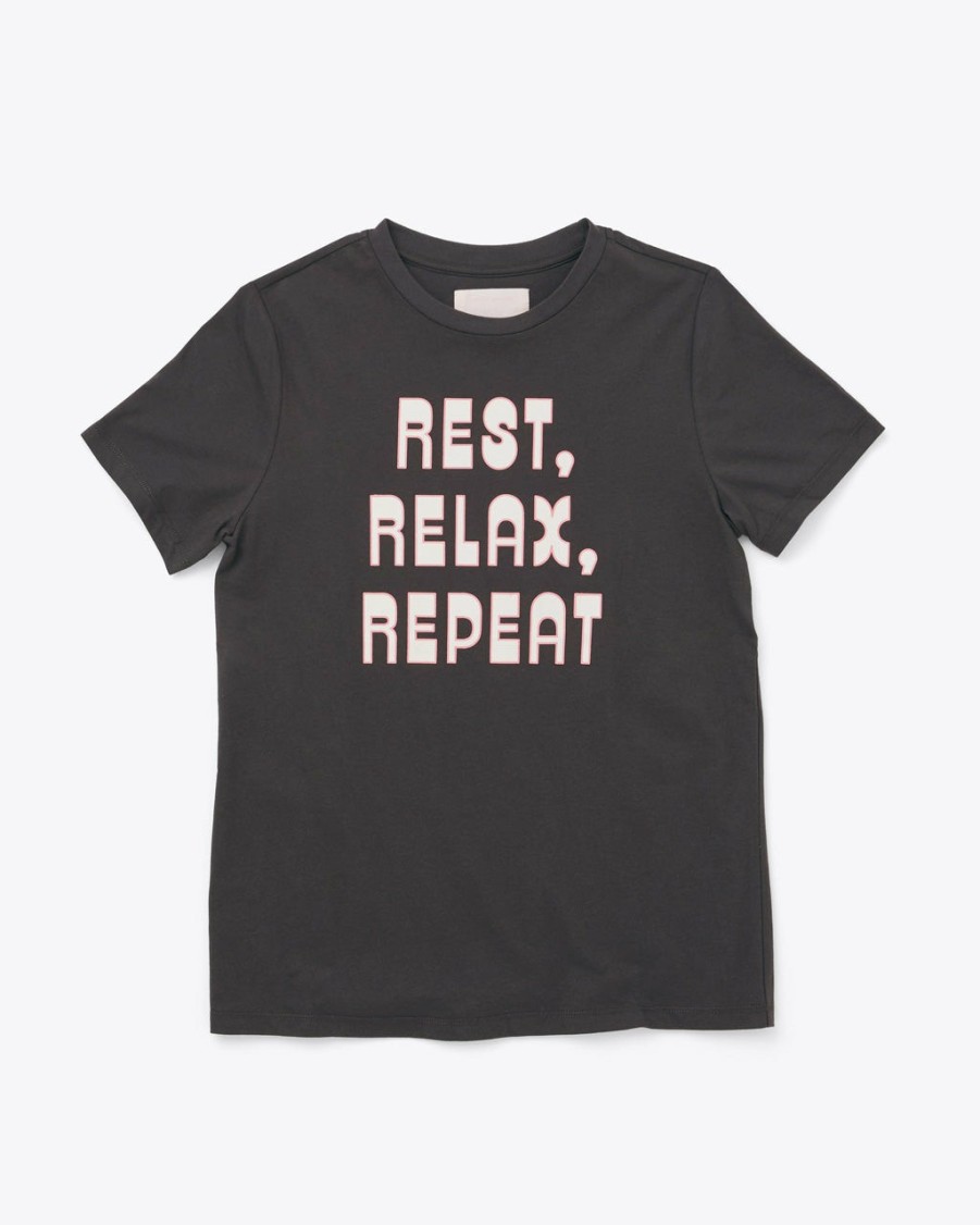 Clothing ban.do | Rest, Relax, Repeat Tee - Vintage Black