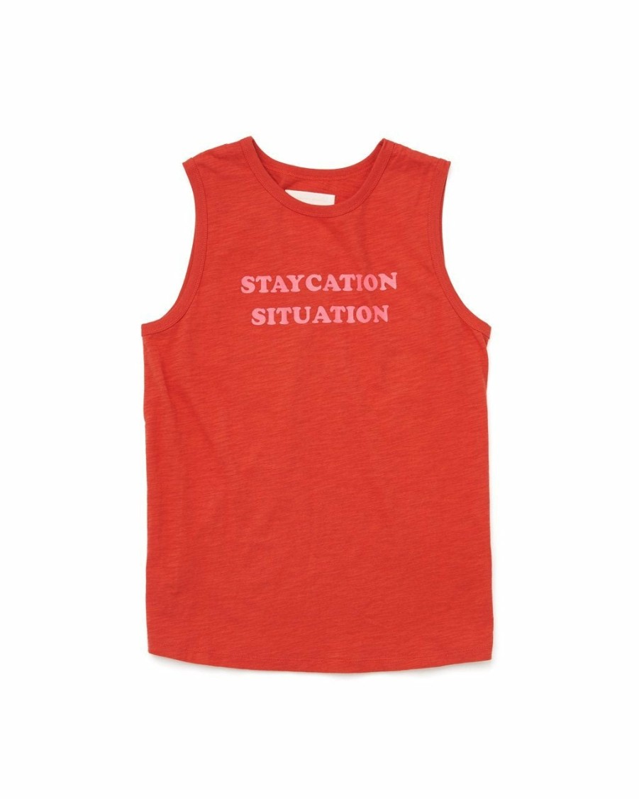 Clothing ban.do | Staycation Situation Slub Muscle Tank