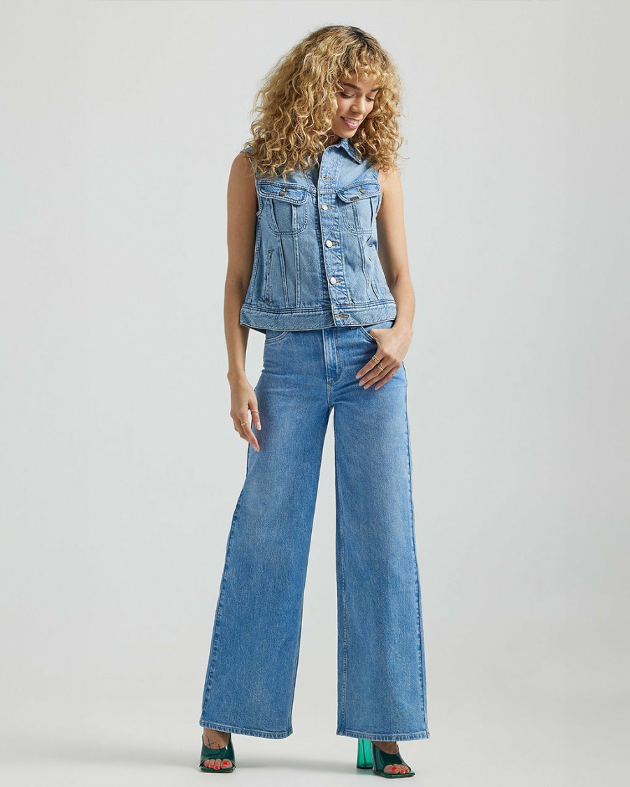 Clothing Lee | High Rise A-Line Jeans - Rocky Blue