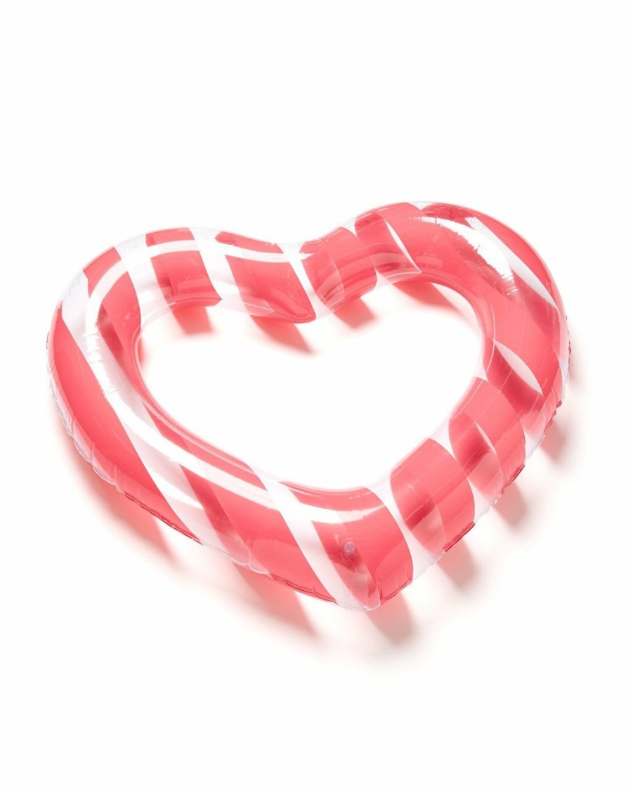 Living ban.do | Float On! Heart Inner Tube - Swim Club Stripe