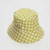 Accessories Baggu | Bucket Hat - Pink & Pistachio Pixel Gingham