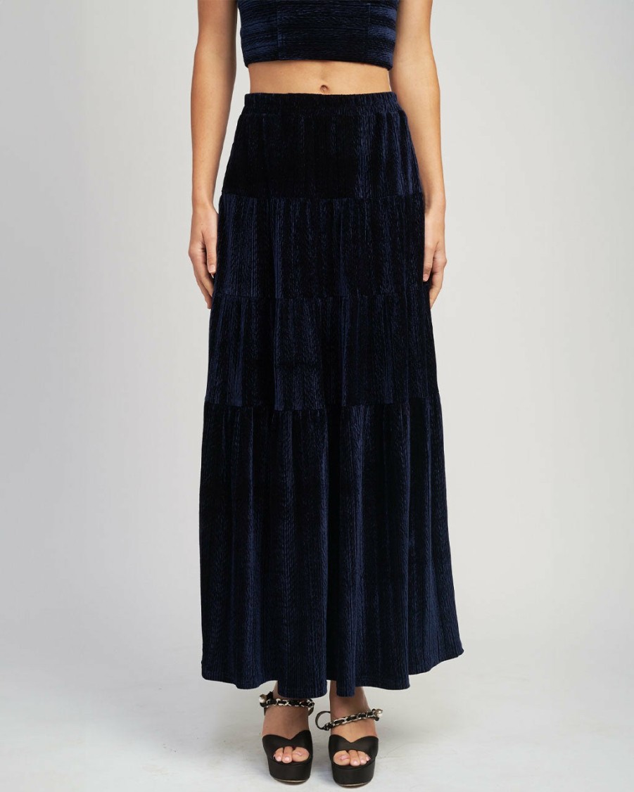 Clothing En Saison | Micah Midi Skirt - Navy