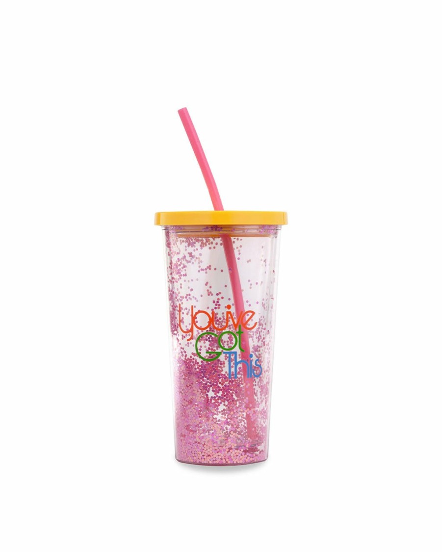 Living ban.do | Glitter Bomb Sip Sip Tumbler With Straw - You'Ve Got This