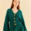 Clothing Farm Rio | Emerald Bubble Knit Cardigan