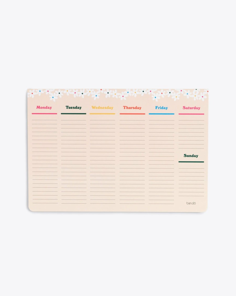 Desk ban.do | Week-To-Week Mega Desk Notepad - Daisies