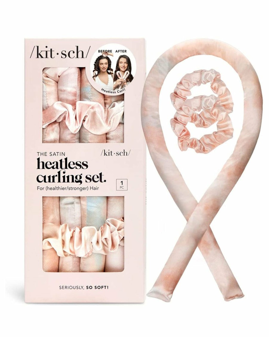 Wellness Kitsch | Satin Heatless Curling Set - Sunset Tie Dye