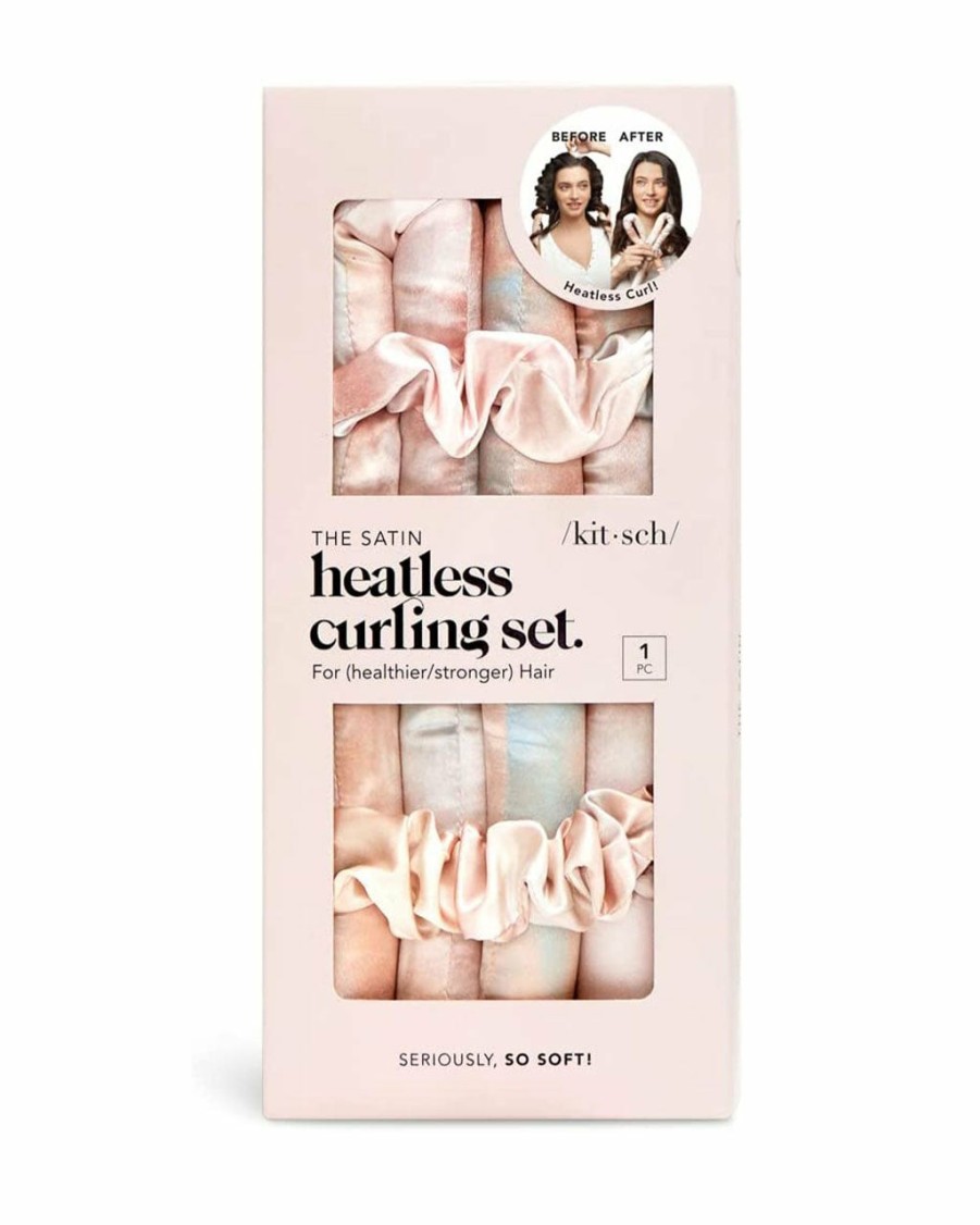 Wellness Kitsch | Satin Heatless Curling Set - Sunset Tie Dye