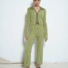 Clothing Rationalle | Arcade Knit Pants - Fuzzy Green Stripe