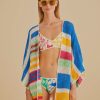 Clothing Farm Rio | Mixed Stripes Crochet Kimono