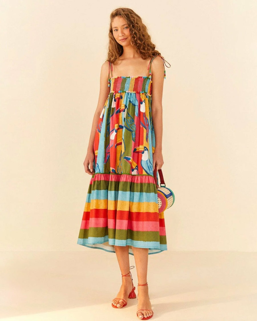 Clothing Farm Rio | Wonderful Toucans Organic Cotton Midi Dress