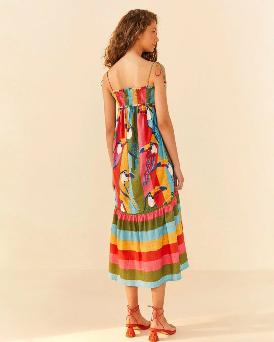 Clothing Farm Rio | Wonderful Toucans Organic Cotton Midi Dress