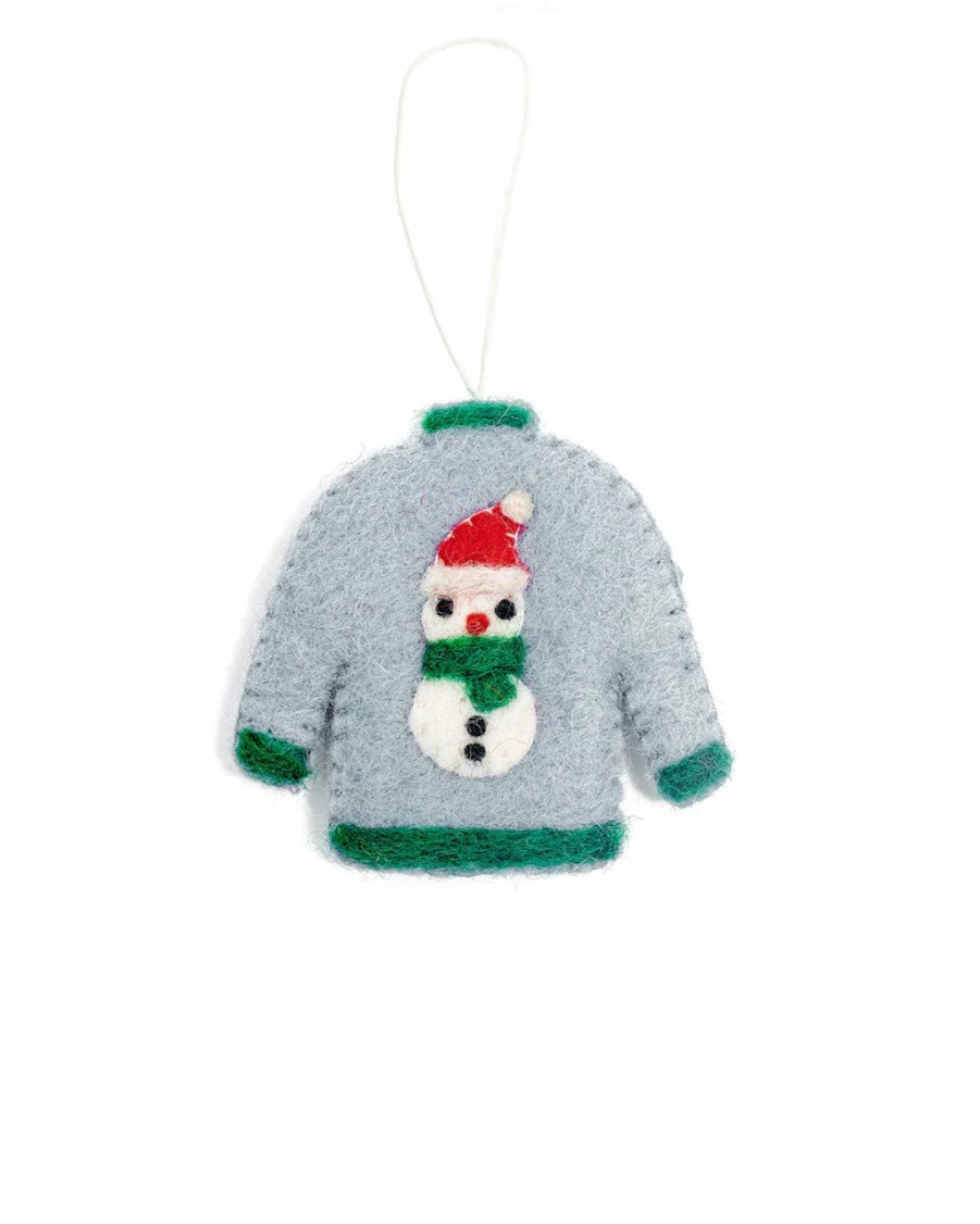 Living Global Goods Partners | Cozy Winter Ornament - Blue Sweater