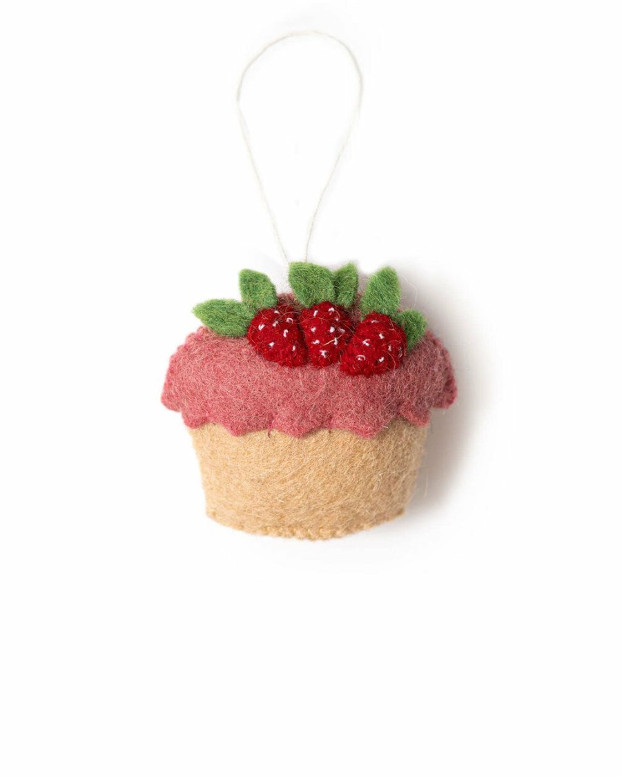 Living Global Goods Partners | Felt Sweet Treat Ornament - Strawberry Shortcake