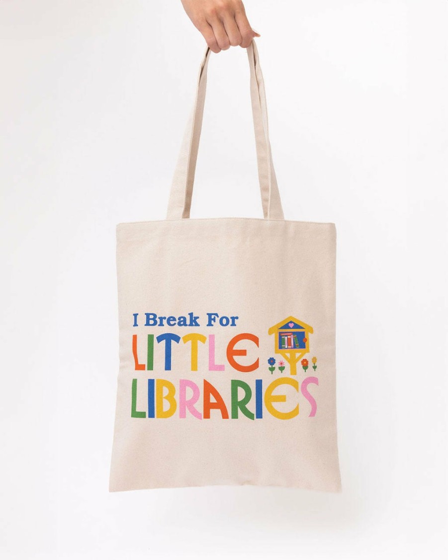 Accessories ban.do | Canvas Tote Bag - I 'Break' For Little Libraries