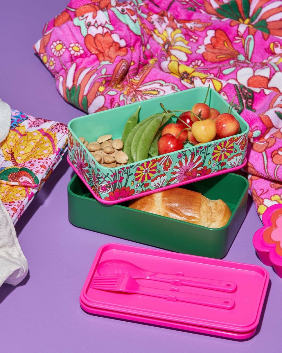 Accessories ban.do | What'S For Lunch? Stacking Lunch Box Set - Magic Garden Mint