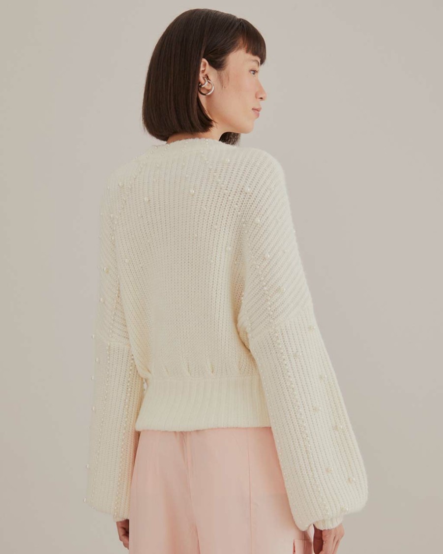 Clothing Farm Rio | Pearl Embroidered Bubble Sweater